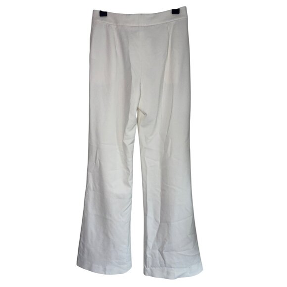 SANS FAFF Pin Tuck Palazzo Pants in White Small New Womens Tailored Trousers - Picture 7 of 13
